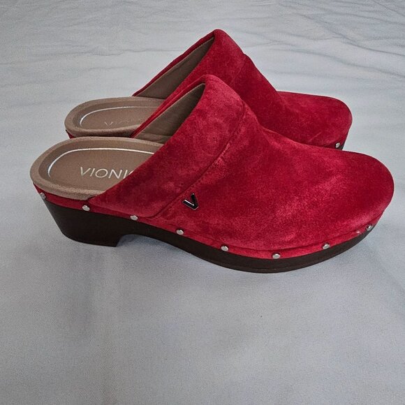 VIONIC Women's Kacie Orthotic Support Slip On Clog, Red Size USA-6 - Picture 8 of 13